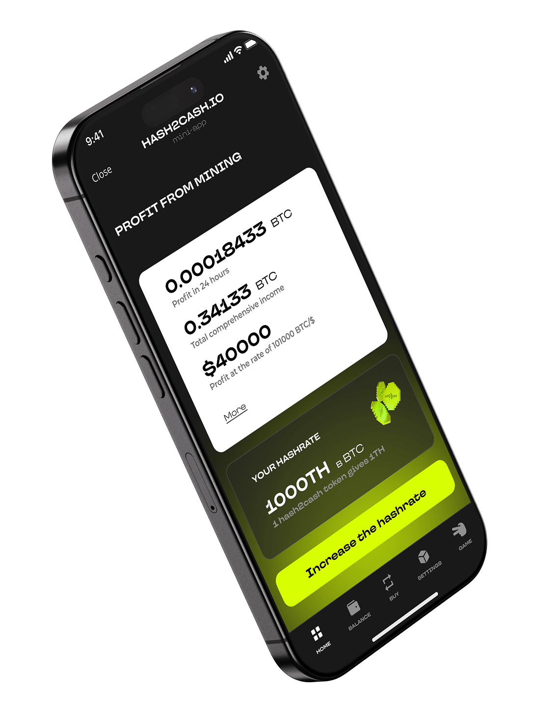 Hash2Cash app screenshot